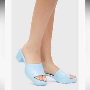 Steve Madden Sky Blue Harlin Heeled Sandals